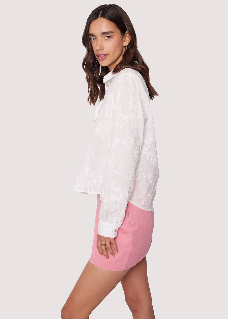 Lost + Wander: Long Sleeve, Embroidered Button Down Top