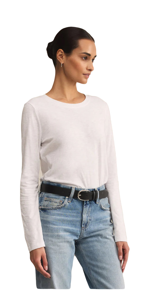 Z Supply: Modern Slub Tee Long Sleeves in White