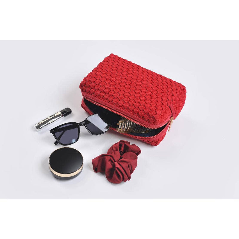Sol and Selene - Altitude - Laced Up Eco-Edition Cosmetic Pouch: Red