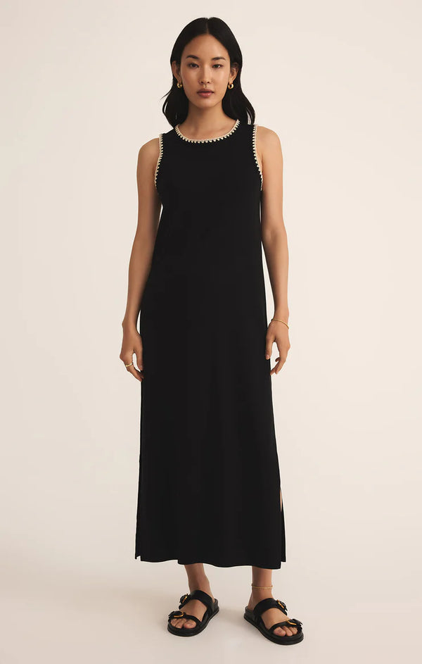 Z Supply Delamar Midi Style Dress Black