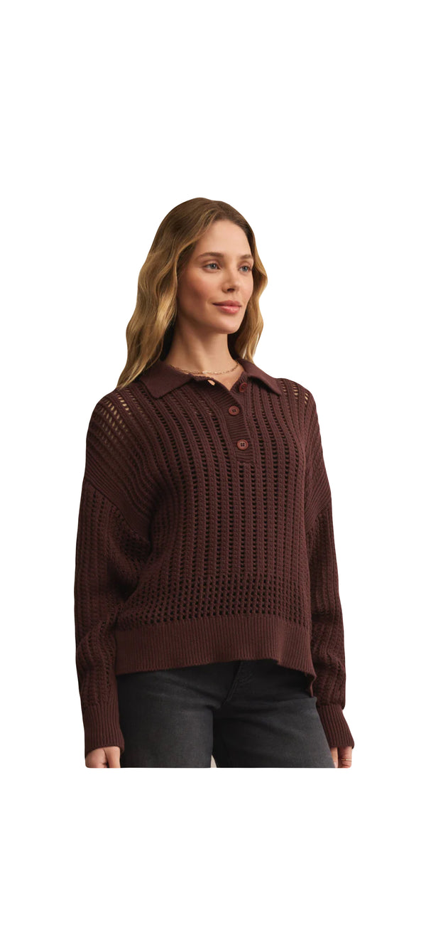 Z Supply: Looking Glass Polo Sweater