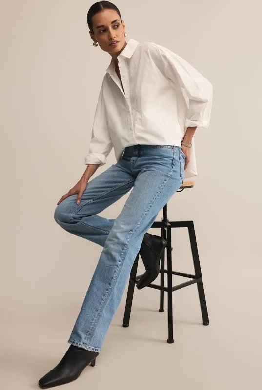 Z Supply: Elevated Poplin Button Up in White