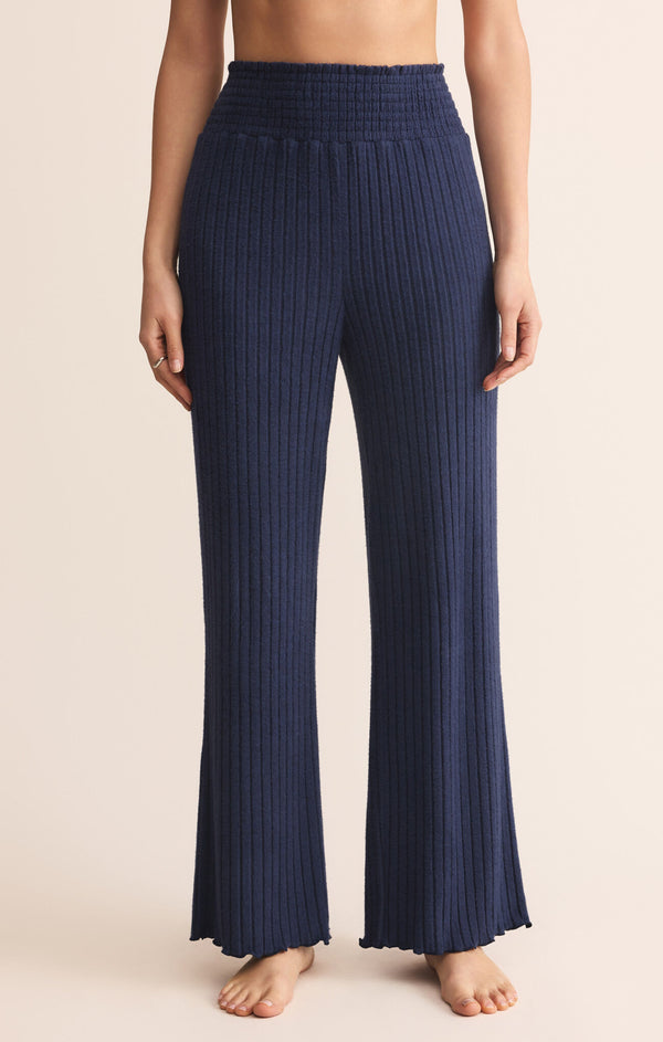 Z Supply: Dawn Smocked Pant in Blue Sapphire