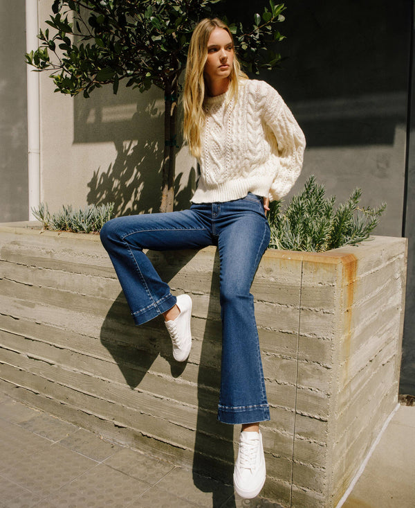 Flying Monkey: “Blue Element” High Rise Trouser Hem Bootcut Jeans
