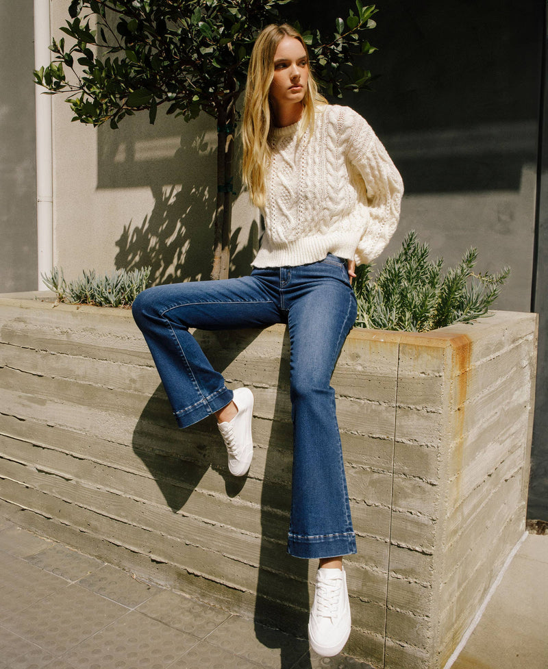 Flying Monkey: “Blue Element” High Rise Trouser Hem Bootcut Jeans
