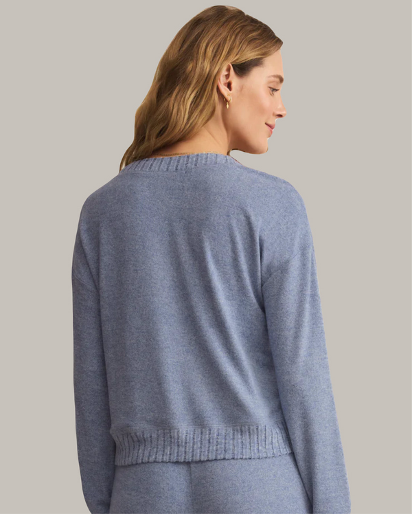Z Supply: Courtney Long Sleeve Top in Blue Velvet