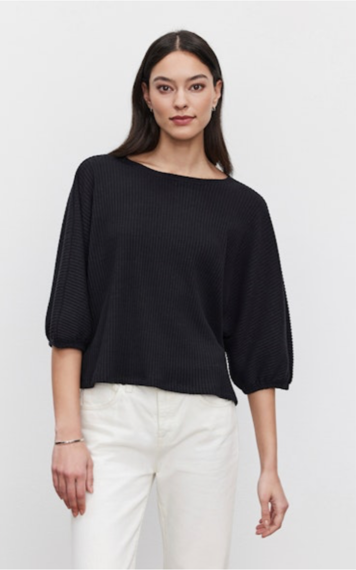 VELVET- Rosalie Black Top