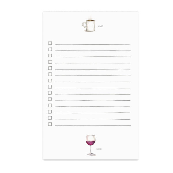 E. Frances Paper - Start & Finish Lined Notepad | Wine & Coffee