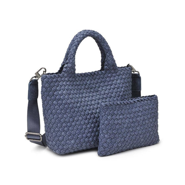Sol and Selene - Sky's The Limit Small Woven Neoprene Crossbody: Dark Denim