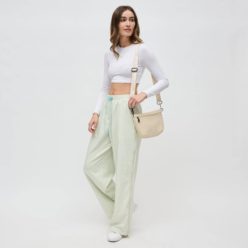 Sol and Selene - Ethereal - Woven Neoprene Crossbody: Sand Black