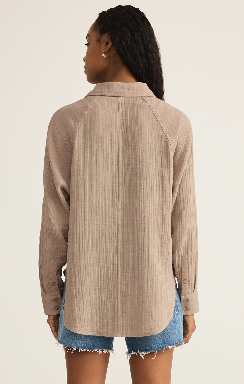Z Supply The Perfect Airy Top: Iced Coffee