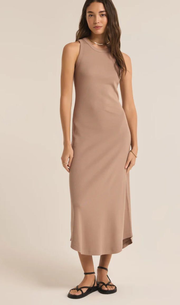 Z SUPPLY- GOODWIN MIDI DRESS LATTE