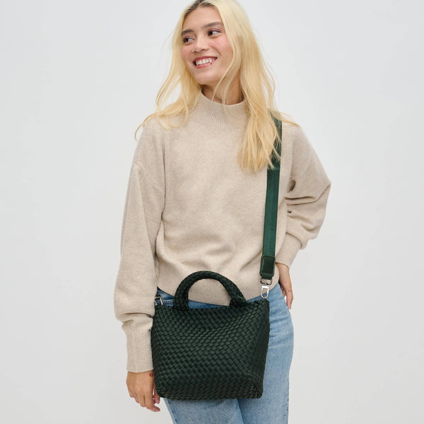 Sol and Selene - Sky's The Limit - Small Woven Neoprene Crossbody: Olive