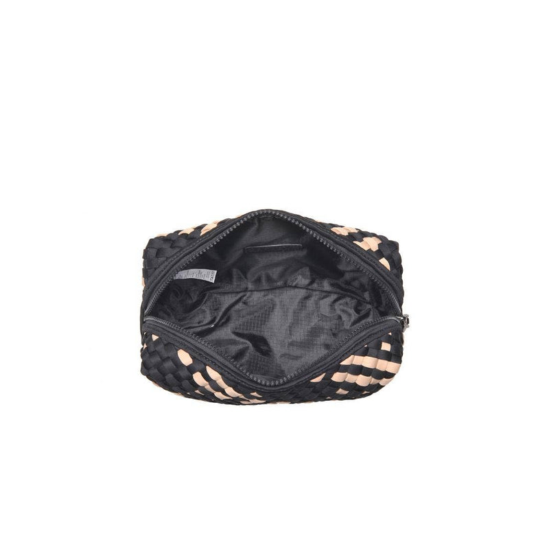 Sol and Selene - Altitude - Woven Neoprene Cosmetic Pouch: Black Nude