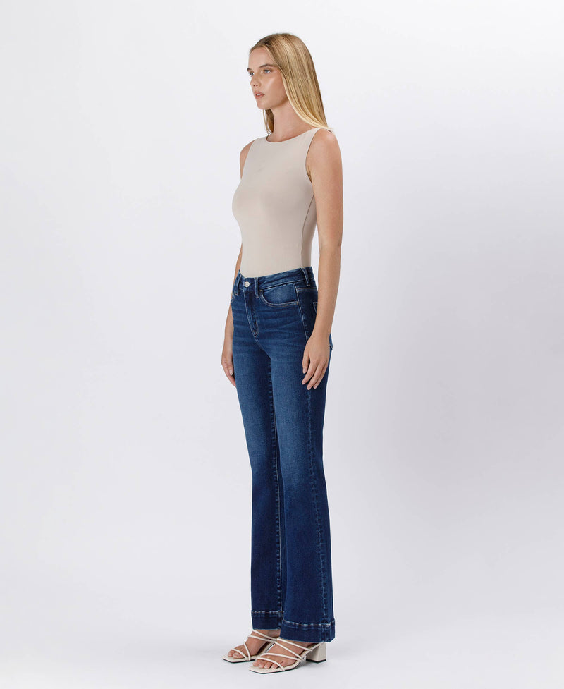 Flying Monkey: “Blue Element” High Rise Trouser Hem Bootcut Jeans