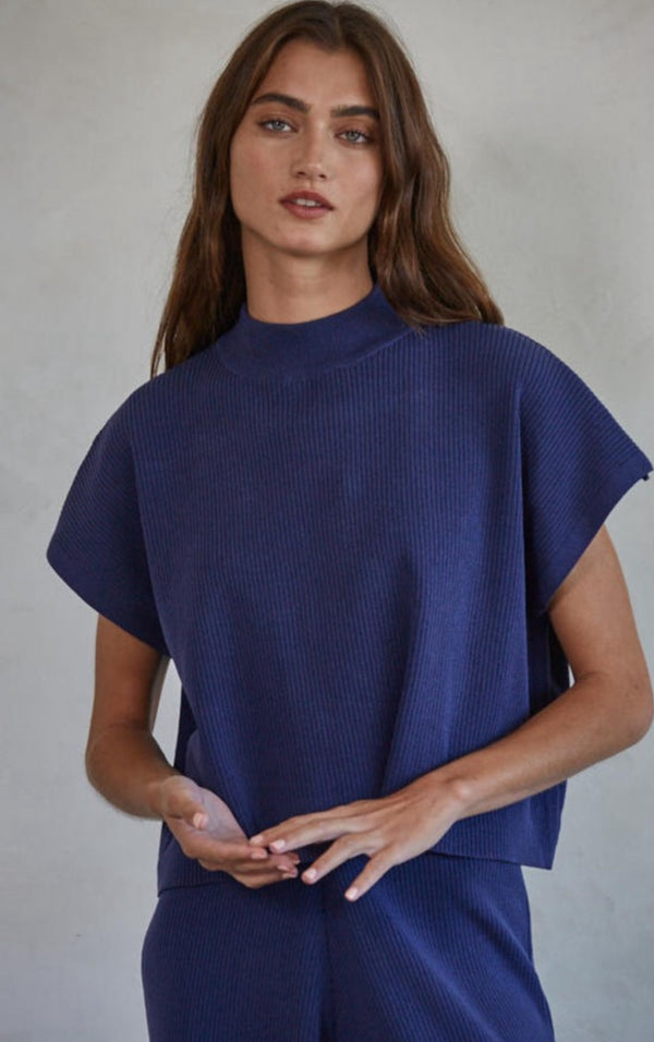 BY TOGETHER-Leonie Sweater Top in Blue