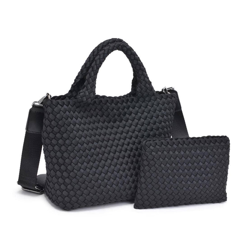 Sol and Selene - Sky's The Limit Small Woven Neoprene Crossbody: Dark Denim