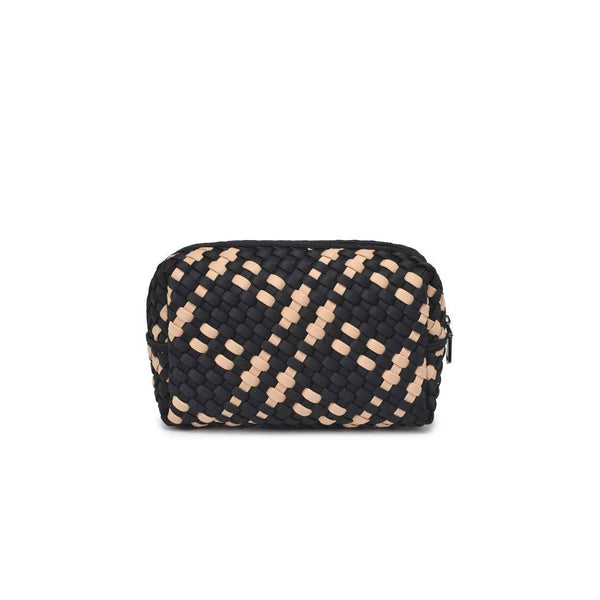 Sol and Selene - Altitude - Woven Neoprene Cosmetic Pouch: Black Nude
