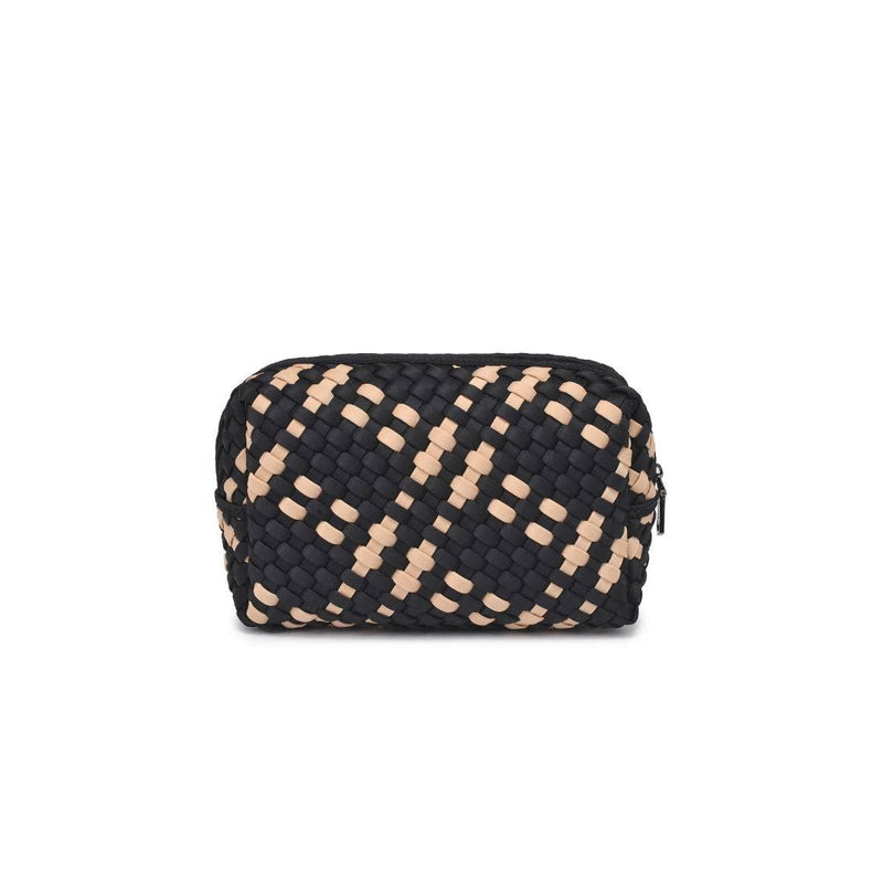 Sol and Selene - Altitude - Woven Neoprene Cosmetic Pouch: Black Nude