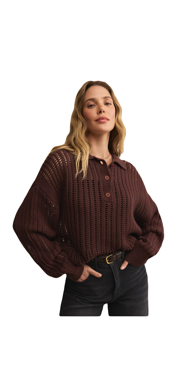 Z Supply: Looking Glass Polo Sweater