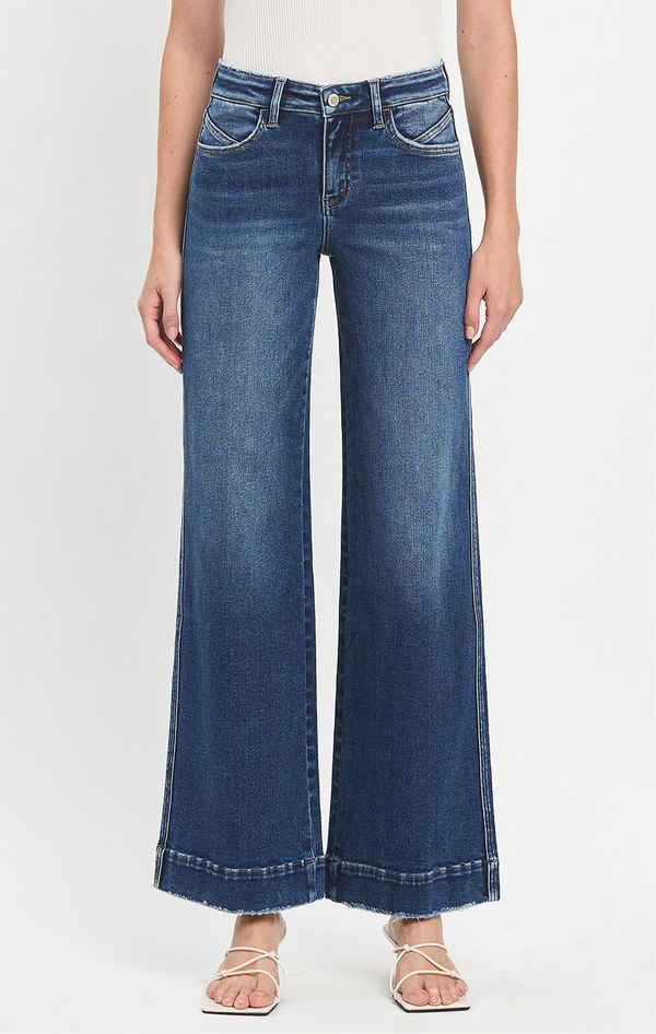 FLYING MONKEY - MID RISE A LINE WIDE LEG JEANS STUNNING