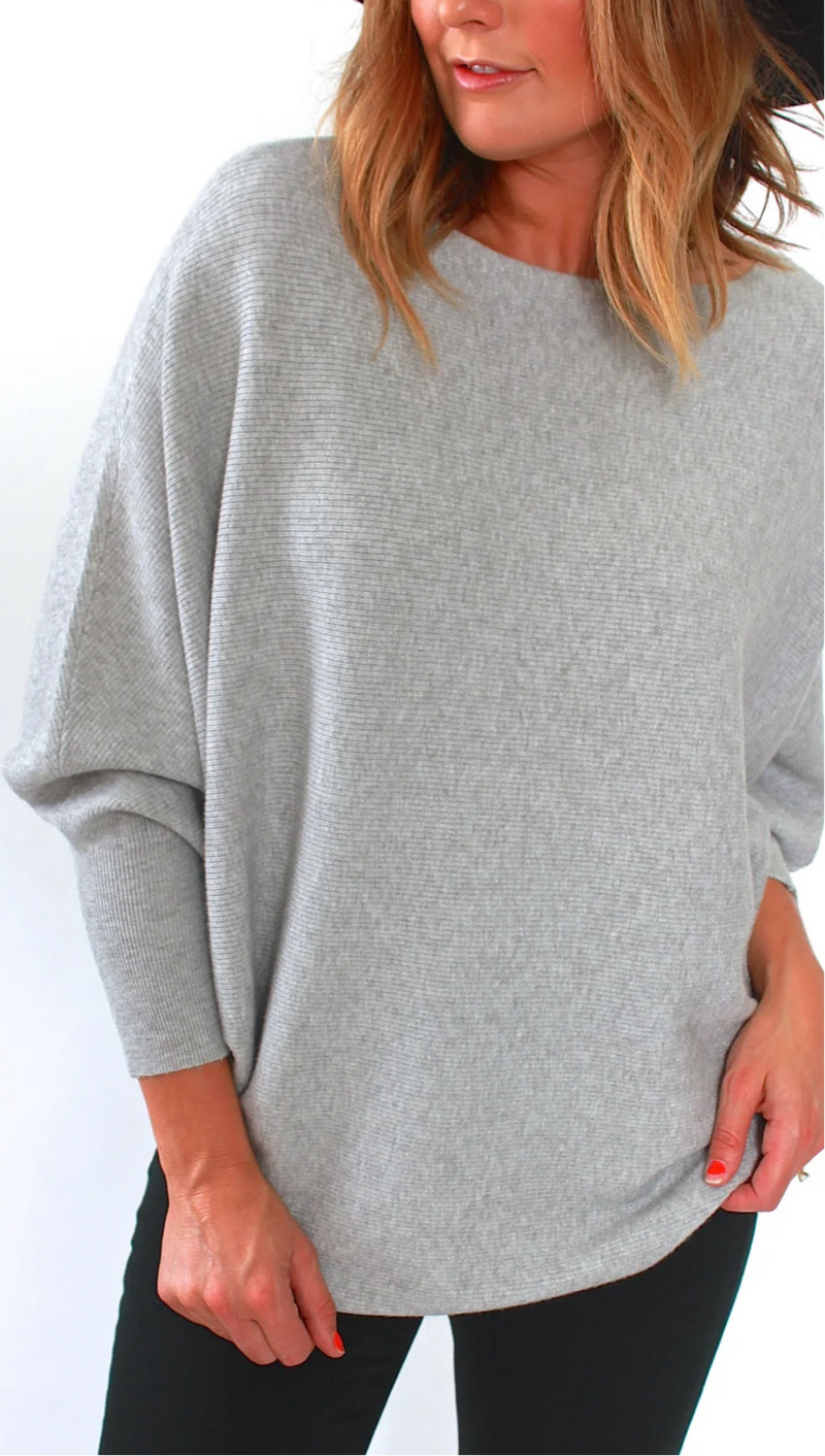 KERISMA RYU TOP in HEATHER GREY