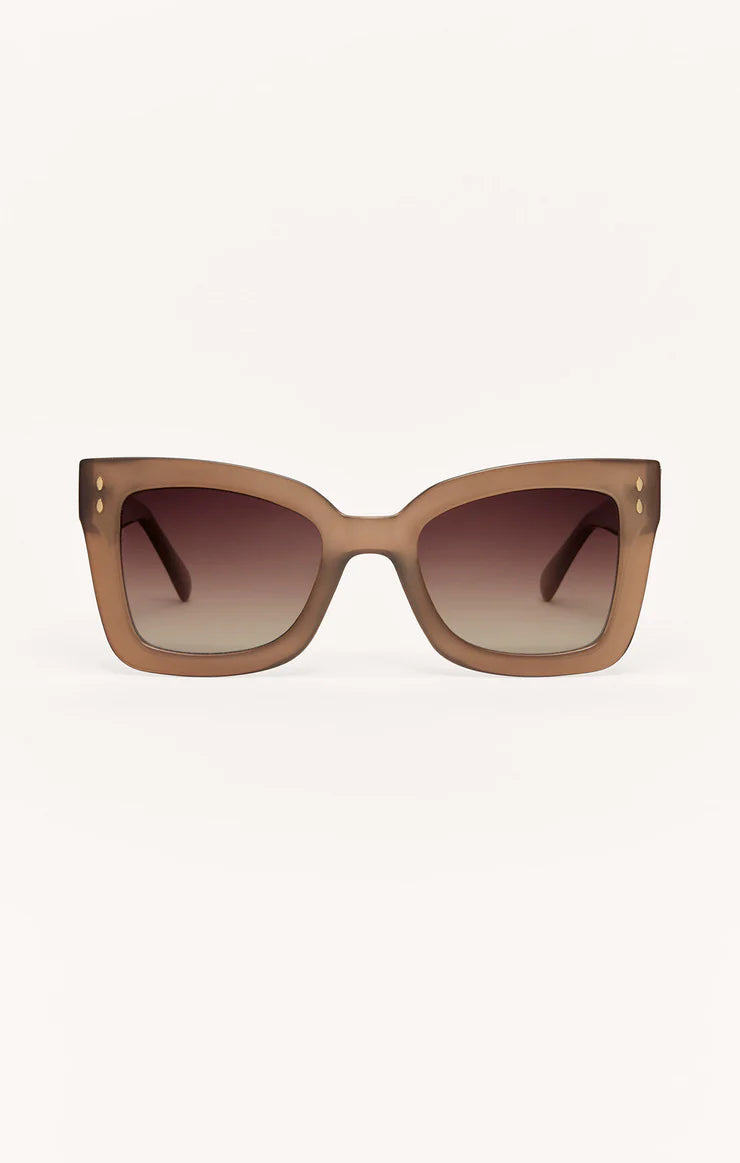 Z Supply Confidential Polarized Sunglasses: Gradient Taupe