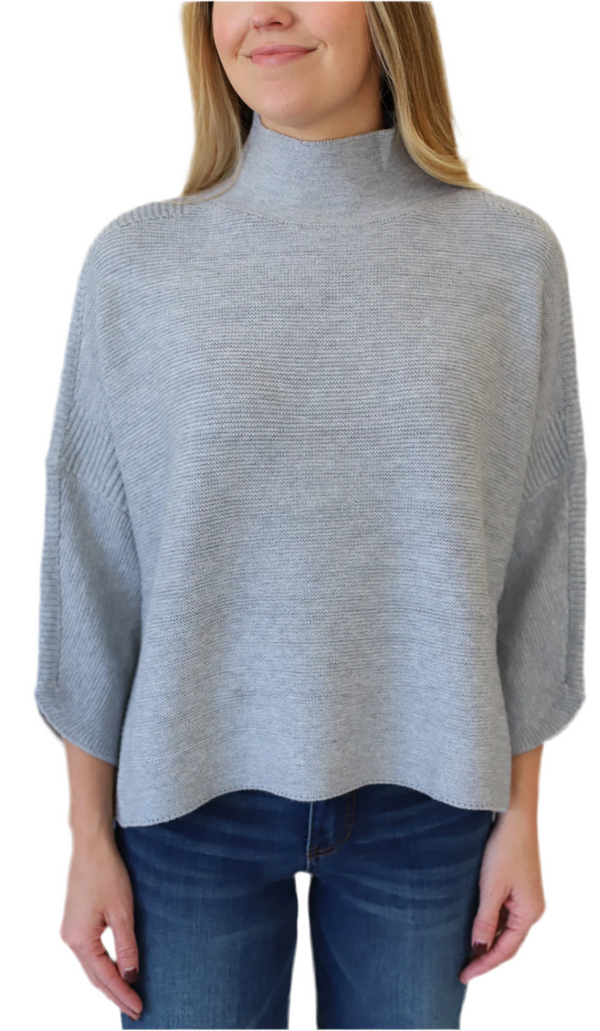 KERISMA  HEATHER GRAY BOHO SWEATER