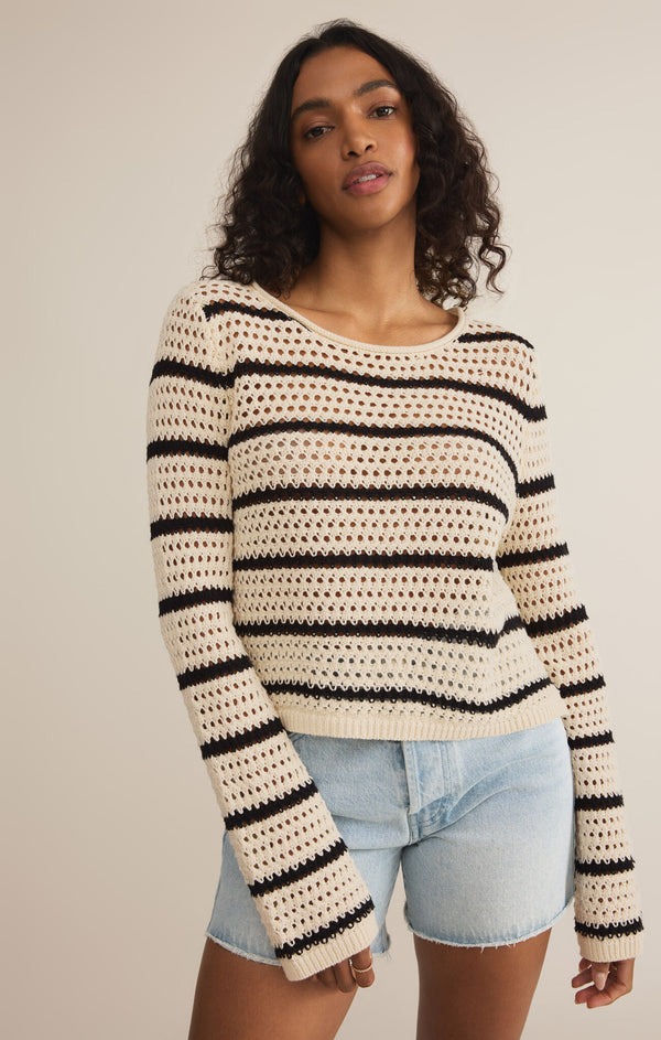 Z Supply Kit Stripe Crochet Sweater