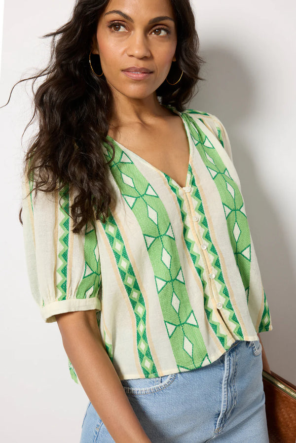 Velvet by Graham & Spencer Marissa Blouse: Lime