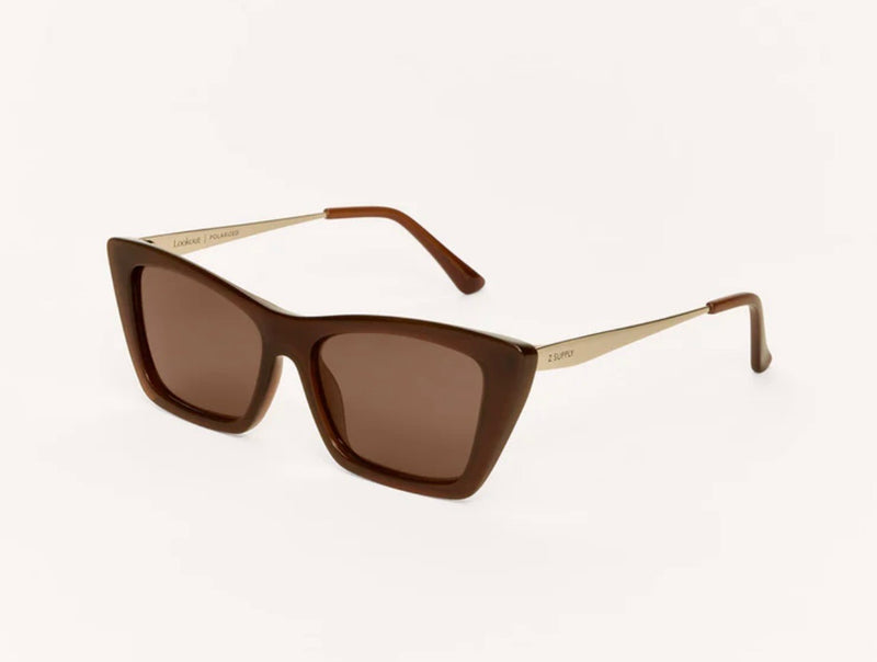 Z Supply Lookout Polarized Sunglasses: Chestnut Brown