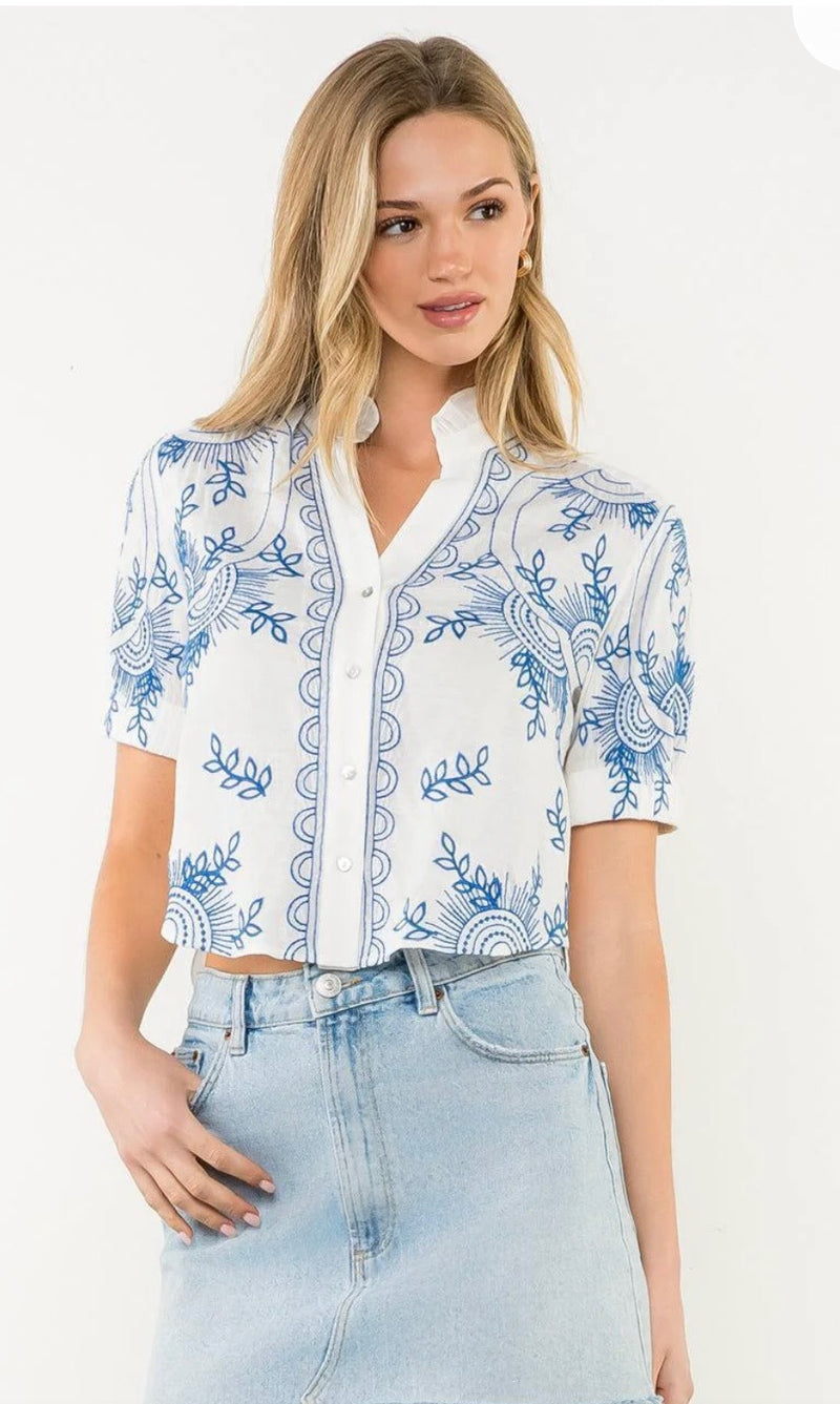 THML: Bella Embroidered Top