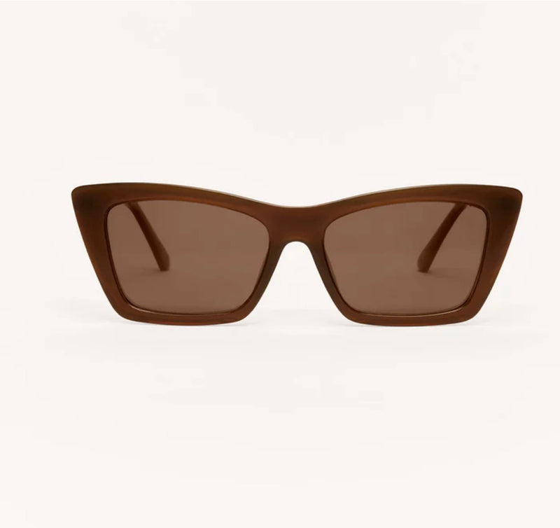 Z Supply Lookout Polarized Sunglasses: Chestnut Brown