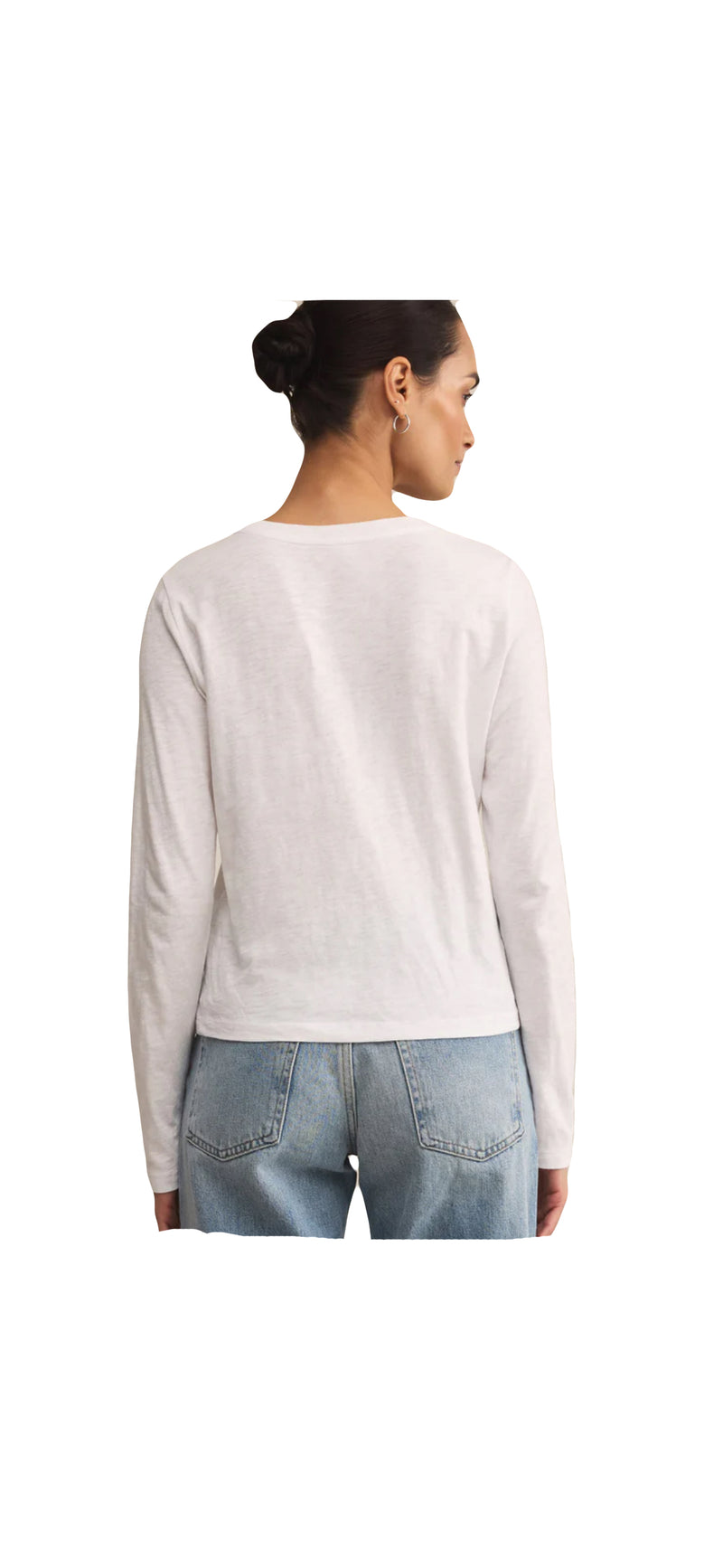 Z Supply: Modern Slub Tee Long Sleeves in White