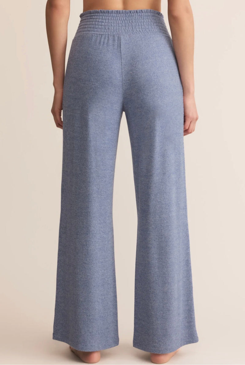 Z Supply: Dawn Smocked Pant in Blue Velvet