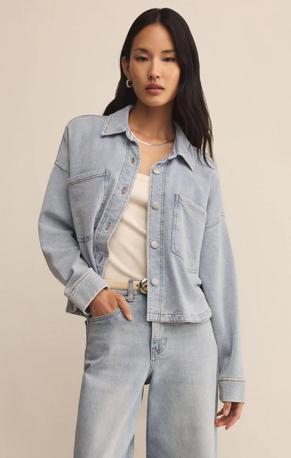 Z SUPPLY ALL DAY CROPPED KNIT JACKET