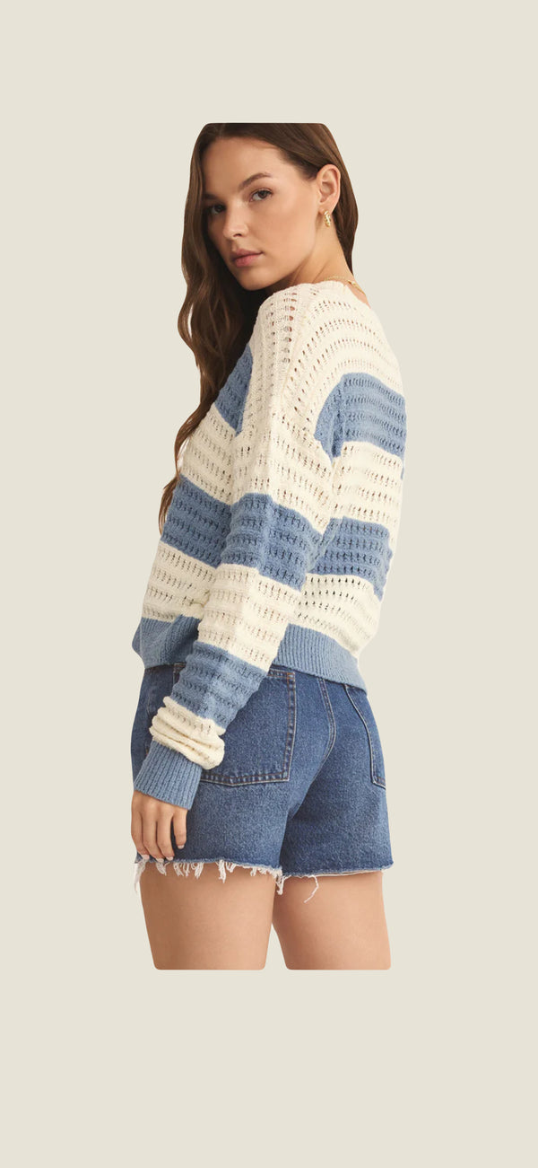 Z Supply: Bonaparte Sweater in Light Denim