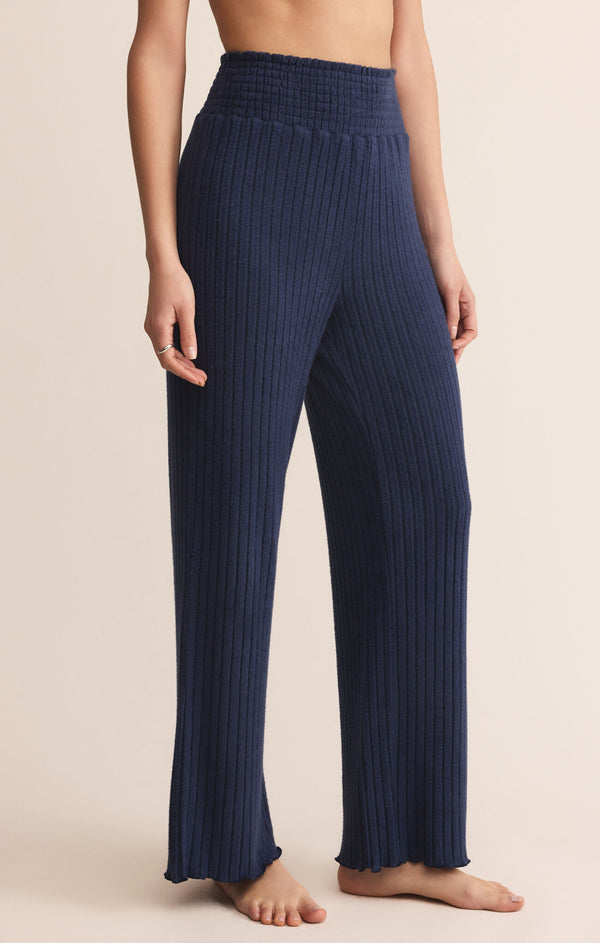 Z Supply: Dawn Smocked Pant in Blue Sapphire