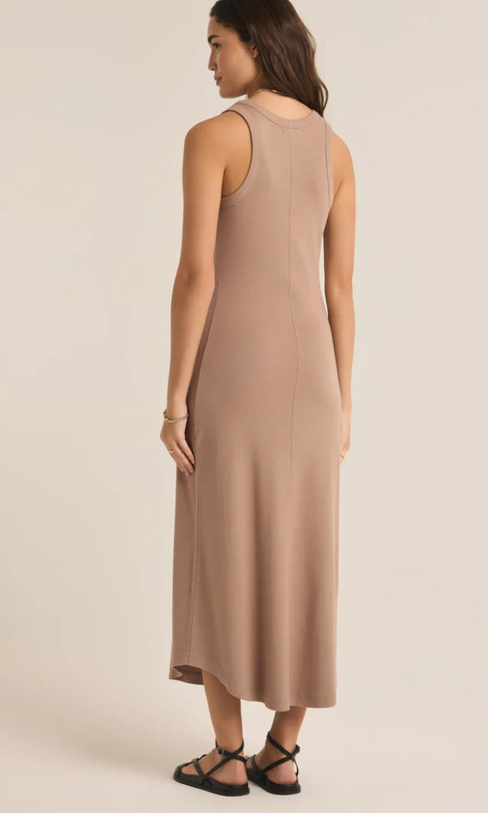 Z SUPPLY- GOODWIN MIDI DRESS LATTE