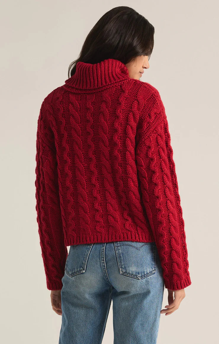 Z Supply Tied to You Sweater - Haute Red