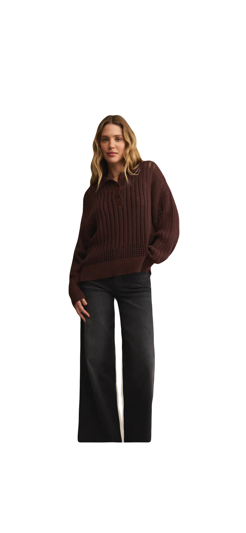 Z Supply: Looking Glass Polo Sweater