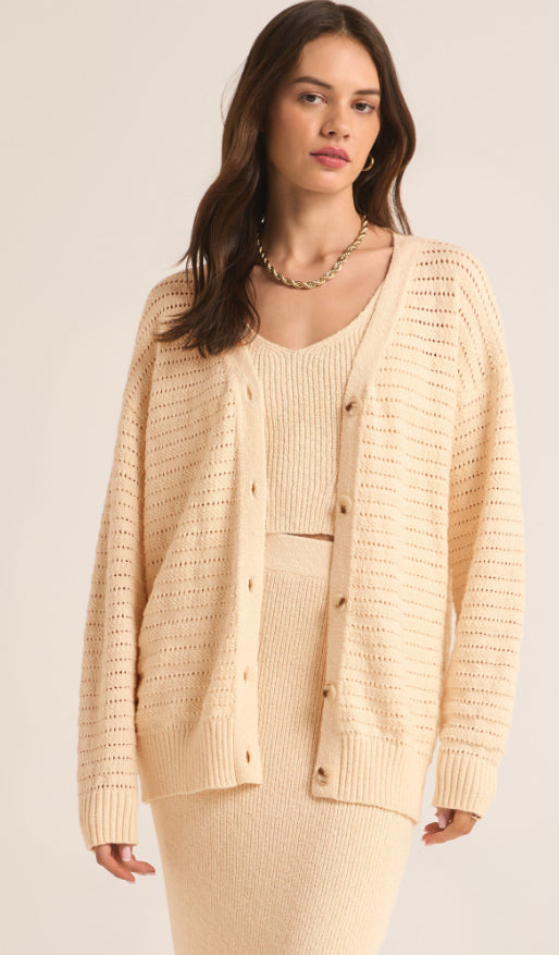 Z SUPPLY- ARCADIA CARDIGAN OAT MILK