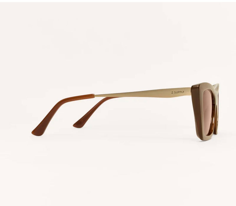 Z Supply Lookout Polarized Sunglasses: Chestnut Brown