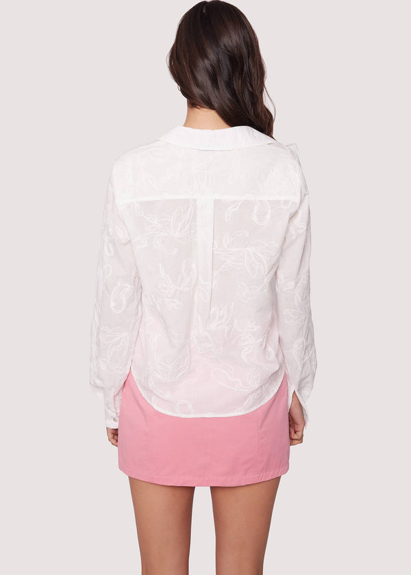 Lost + Wander: Long Sleeve, Embroidered Button Down Top