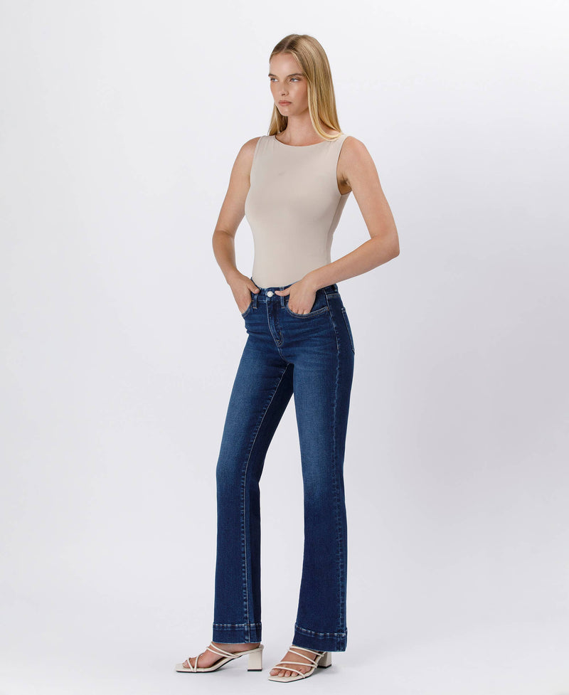 Flying Monkey: “Blue Element” High Rise Trouser Hem Bootcut Jeans