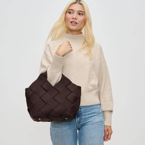 Sol and Selene - Resilience - Woven Neoprene Tote: Chocolate