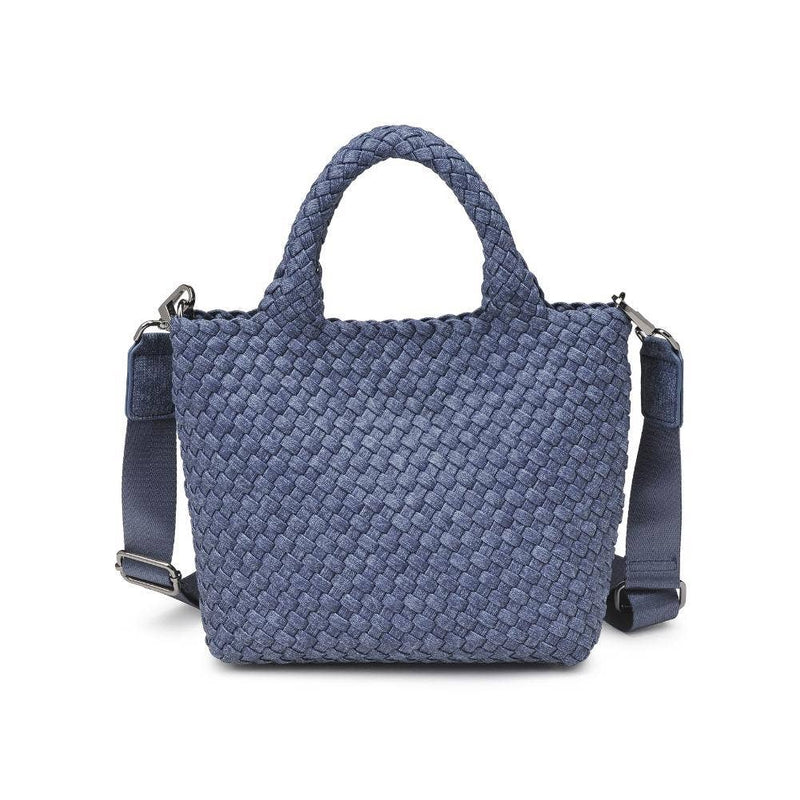 Sol and Selene - Sky's The Limit Small Woven Neoprene Crossbody: Dark Denim
