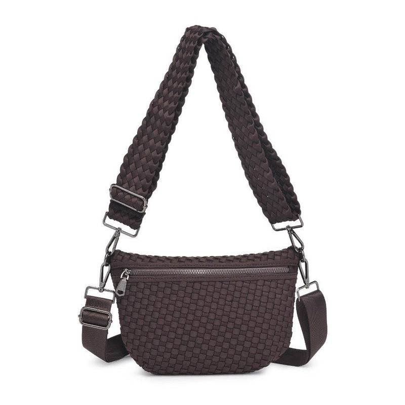 Sol and Selene - Ethereal - Woven Neoprene Crossbody: Sand Black