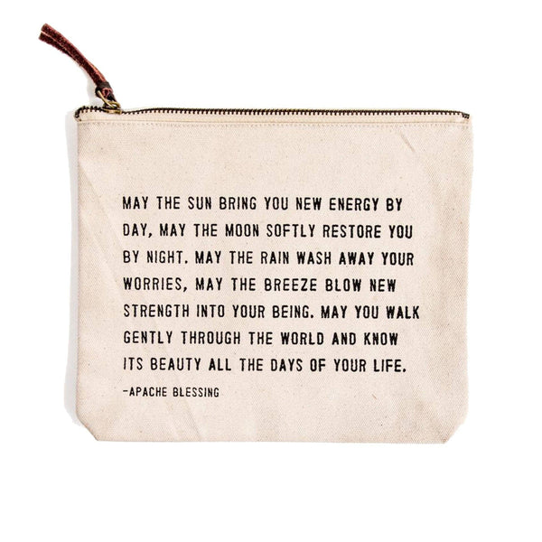 Sugarboo & Co - May The Sun Bring You (Apache Blessing) Canvas Zip Bag