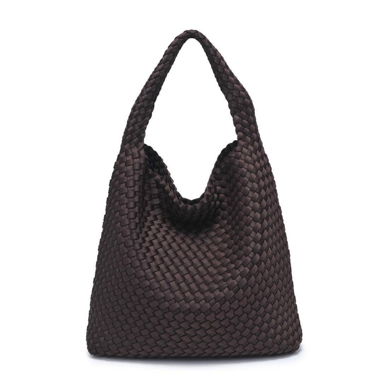 Sol and Selene - Celestial Woven Neoprene Hobo: Chocolate